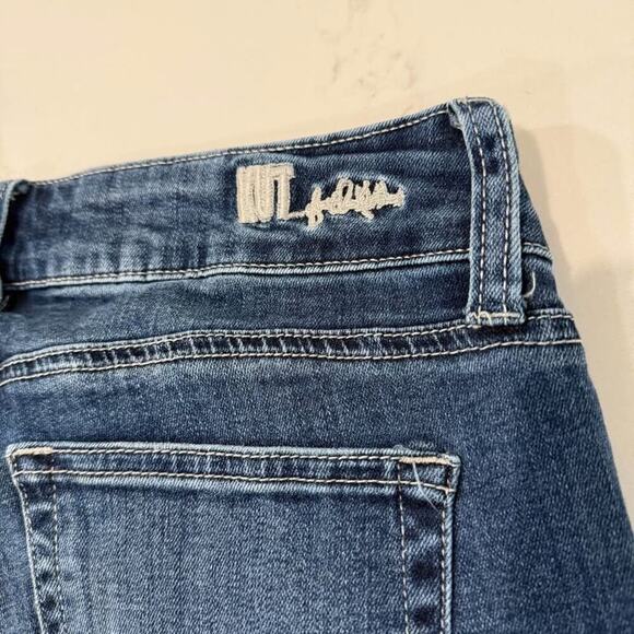 KUT From The Kloth Raw Hem Straight Denim Jeans Women’s 6 Dark Blue Wash Casual - Picture 7 of 10